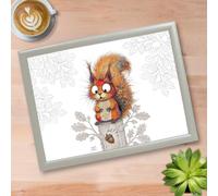 Lesser & Pavey Sarah Squirrel Lap Tray Wooden Kitchenware Bug Art | Squirrel lap tray featuring a charming Bug Art design, offering practical support for eating, working or relaxing.