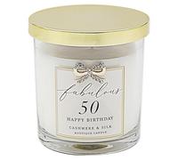 Lesser & Pavey Scented Happy Birthday Candles | Lovely Fragrance Boutique Candle for Celebration | Aromatherapy 50th Birthday Candles for Home and Gift - Madelaine by Hearts Design