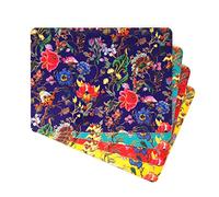 Lesser & Pavey Set of 4 Placemats William Morris Anthina Bright Floral Flowers Assorted Colour, 29 x 22 centimeter