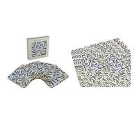 Lesser & Pavey Set of 4 William Morris, Willow Bough Placemats and Coasters
