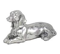 Lesser & Pavey Silver Art Dachshund Lying Designed Ornament | Home Decor Animal Ornaments For All Homes or Offices | Decorative Home Accessories For All Types of Homes