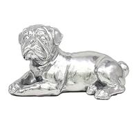 Lesser & Pavey Silver Art Pug Lying Designed Ornament | Home Decor Animal Ornaments For All Homes or Offices | Decorative Home Accessories For All Types of Homes
