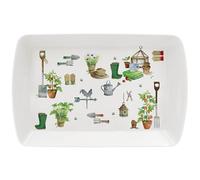 LESSER & PAVEY Small Serving Tray Garden Theme Melamine Design Gardening Lover Gift Snack Tray