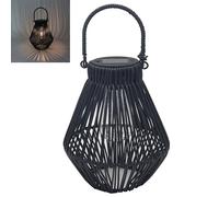 Lesser & Pavey Solar Led Lantern Black Outdoor Lights For Garden Decorations | Decorative & Durable Garden Leds For All Seasons | Waterproof Solar Lights For Pathways, Patios, Fences, and Walls