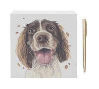 Lesser & Pavey Springer Spaniel Memo Block Robert James Hull for Home & Office | Stylish Notepads & Writing Pads For Daily Use | Compact Note pad & Memo Pads for Daily Notes & Reminders