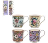 Lesser & Pavey Stacking Mugs Set of 4 | Ceramic Coffee Mugs Set for Home or Work | Premium Design Mugs Set for All Occasions | Lovely Mugs for Tea, Coffee & Hot Drinks - William Kilburn