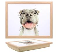 Lesser & Pavey Staffie Laptray Robert James Hull Lap Tray For Food Serving & Breakfast | Comfortable Lap Trays With Bean Bag Cushion | Durable Lap Trays For Eating On Lap For Adults
