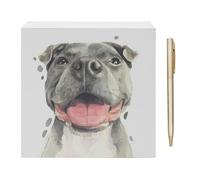 Lesser & Pavey Staffie Memo Block Robert James Hull for Home & Office | Stylish Notepads & Writing Pads For Daily Use | Compact Note pad & Memo Pads for Daily Notes & Reminders