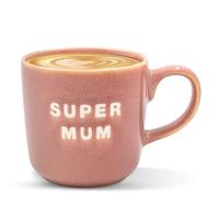 Lesser & PAVEY Super Mum Reactive Glaze Mug Elements, Tea and Coffee Mugs for Hot Drinks | Reusable Fine China Printed Mugs for Kitchen & Home | Lovely Mother's Day Gifts for Women