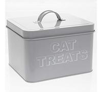 Lesser & Pavey Sweet Home Cat Treats Tin-Grey, h20cm