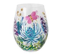 Lesser & Pavey Thistles & Butterflies Stem GlassFor Home, Kitchen & Restaurant | Lovely Stem Glassware for Drinks & Parties | Elegant Gift for Women & Men