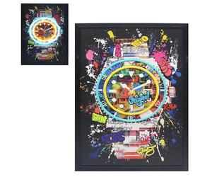 Lesser & Pavey Time Blaster Wall Art | Futuristic Neon Wall Sign with Retro Sci-Fi Clock Theme | Vibrant LED Light Display for Bedroom Lounge Bar or Office | Unique Decor for Time Travel Fans