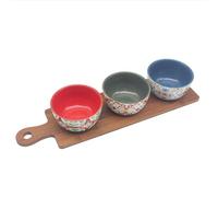 Lesser & Pavey Set of 3 Tuscany Bowls on Rectangular Base l LP75381