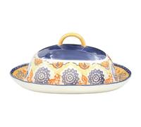 Lesser & Pavey Tuscany Christmas Hand Painted Butter Dish for Kitchen & Home | Dishwasher Safe Butter Dish with Lid for Keep Butter Fresh | Durable BPA-Free Butterdish for Butter Storage