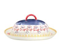 Lesser & Pavey Tuscany Christmas Hand Painted Butter Dish for Kitchen & Home | Dishwasher Safe Butter Dish with Lid for Keep Butter Fresh | Durable BPA-Free Butterdish for Butter Storage