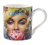 Lesser & Pavey Mug Urban Art Blonde Bombshell – Fine China 350ml for Hot & Cold