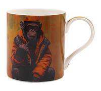 Lesser & Pavey Urban Art Chimp Life Mug for Hot & Cold Drinks | Fine China Durable Tea and Coffee Cups for Home & Office | Comfortable & Easy-to-Hold Coffee Mugs for Beverages & Daily Use