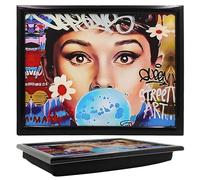 Lesser & Pavey Urban Art Fashion Icon Laptray For Food Serving & Breakfast | Comfortable Lap Trays With Bean Bag Cushion For Home & Daily Use | Durable Lap Trays For Eating On Lap For Adults