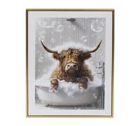 Lesser & Pavey Urban Art Highland Cow Glitter Wall Art for Living Room Decor & Bedroom Walls | Stylish Canvas Wall Art for Home Decor & Wall Decor | Lovely Birthday Gifts for Women & Men