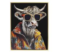 Lesser & Pavey Urban Art Highland Cow Home Decor Wall Art | Contemporary Canvas Print, Ready to Hang, Stylish Interior Accent, Ideal for Home and Office Decor, Gift Ready