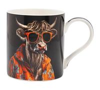 Lesser & Pavey Urban Art Highland Wow Mug for Hot & Cold Drinks | Fine China Durable Tea and Coffee Cups for Home & Office | Comfortable & Easy-to-Hold Coffee Mugs for Beverages & Daily Use