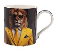 Lesser & Pavey Urban Art Lion Bling Mug for Hot & Cold Drinks | Fine China Durable Tea and Coffee Cups for Home & Office | Comfortable & Easy-to-Hold Coffee Mugs for Beverages & Daily Use