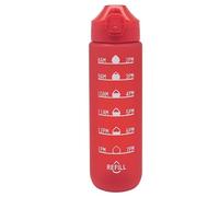 Lesser & Pavey Water Bottle Red 1L Hydration Slide Lock Leak Proof Reminder Drinking Sports Jug