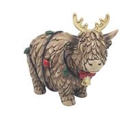 Lesser & Pavey Xmas Highland Cow Standing Figurines & Ornaments For Home & Office | Decorative Home Accessories Statues For Indoor & Outdoor | Lovely Gifts for Women & Men