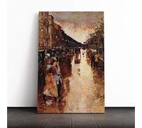 Lesser URY Berlin Street Canvas Print | Gallery Wrapped 30mm Frame Wall Art | 24x16 inches | Ready to Hang | Modern Cityscape Picture | Living Room Bedroom Lounge Office