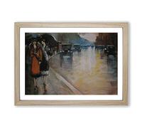 Lesser URY Berlin Street Vol.2 Framed Print | A2 Oak Framed Wall Art | Ready to Hang | Modern Cityscape Picture | Living Room Bedroom Lounge Office