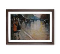Lesser URY Berlin Street Vol.2 Framed Print | A2 Walnut Framed Wall Art | Ready to Hang | Modern Cityscape Picture | Living Room Bedroom Lounge Office