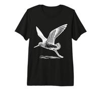 Lesser Yellowlegs Line Art Birdwatcher Premium T-Shirt