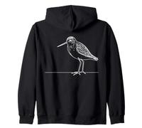 Lesser Yellowlegs Line Art Birdwatcher Zip Hoodie