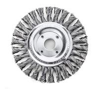 Lessmann 472.211 Knot Wheel Brush 115 x 14mm 22.2mm Bore Steel Wire 0.50