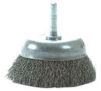 Lessmann DIY Cup Brush with Shank 75mm, 0.35 Steel Wire LES43013307