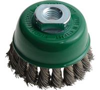 Lessmann Knot Cup Brush 65mm M14x2.0, 0.50 Stainless Steel Wire