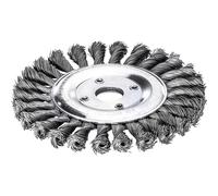 Lessmann 472.211 Knot Wheel Brush 115 x 14mm 22.2mm Bore Steel Wire 0.50