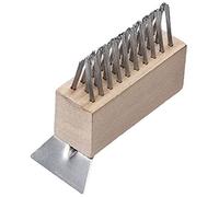 Lessmann 151109EZ Dual Purpose Weed Brush Scraper - Moss Weed Removal V Shape Trim Edges and Joints, Hole: 3X 9/10 - 23 mm, Brushes: Steel Wire Sta, Smooth, 0.35 X 36 mm