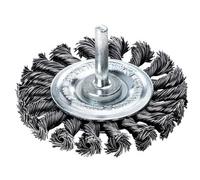 Lessmann 417.198.11 Knotted Wheel Brush With Shank 75 X 9mm, 0.50 Steel Wire Les41719811