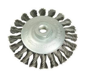 Lessmann 472.157 Conical Knot Brush 115mm M14 Bore, 0.35 Steel Wire Les472157