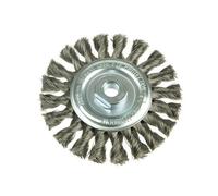 Lessmann 472.217 Knot Wheel Brush 115 X 14Mm M14 Bore 0.50 Steel Wire