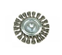 Lessmann 472.811 Knot Wheel Brush 115 x 14mm 22.2mm Bore Stainless Steel Wire
