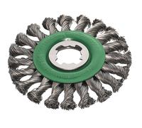 Lessmann X Lock Non Sparking Stainless Steel Knotted Wire Wheel 125mm X-Lock