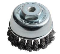 Lessmann 482.817 Knot Cup Brush 65mm M14x2.0, 0.50 Stainless Steel...