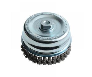 Lessmann 487.217 Knot Cup Brush 125Mm M14X2.0 0.50 Steel Wire*