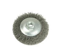 Lessmann 422.177 Conical Knot Brush 100mm M14 x 0.35 Steel Wire