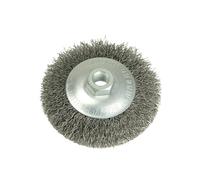 Lessmann Conical Bevel Brush 100mm X M14 Bore, 0.35 Steel Wire Lessmann Multicolor