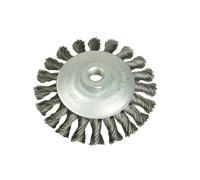 Lessmann Conical Knot Brush 100mm M14 Bore, 0.50 Steel Wire
