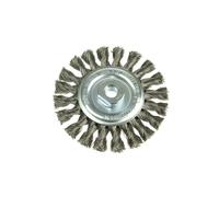 Lessmann Knot Wheel Brush 100 x 12mm M14 Bore, 0.50 Steel Wire
