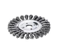 Lessmann Knot Wheel Brush 115 x 14mm 22.2mm Bore, 0.50 Steel Wire